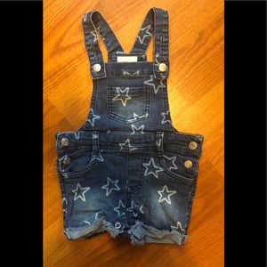 Baby star denim overalls